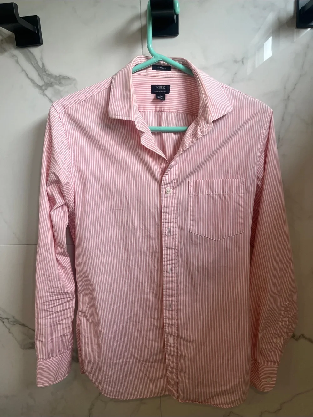 J. Crew Men's Pink Striped Dress Shirt